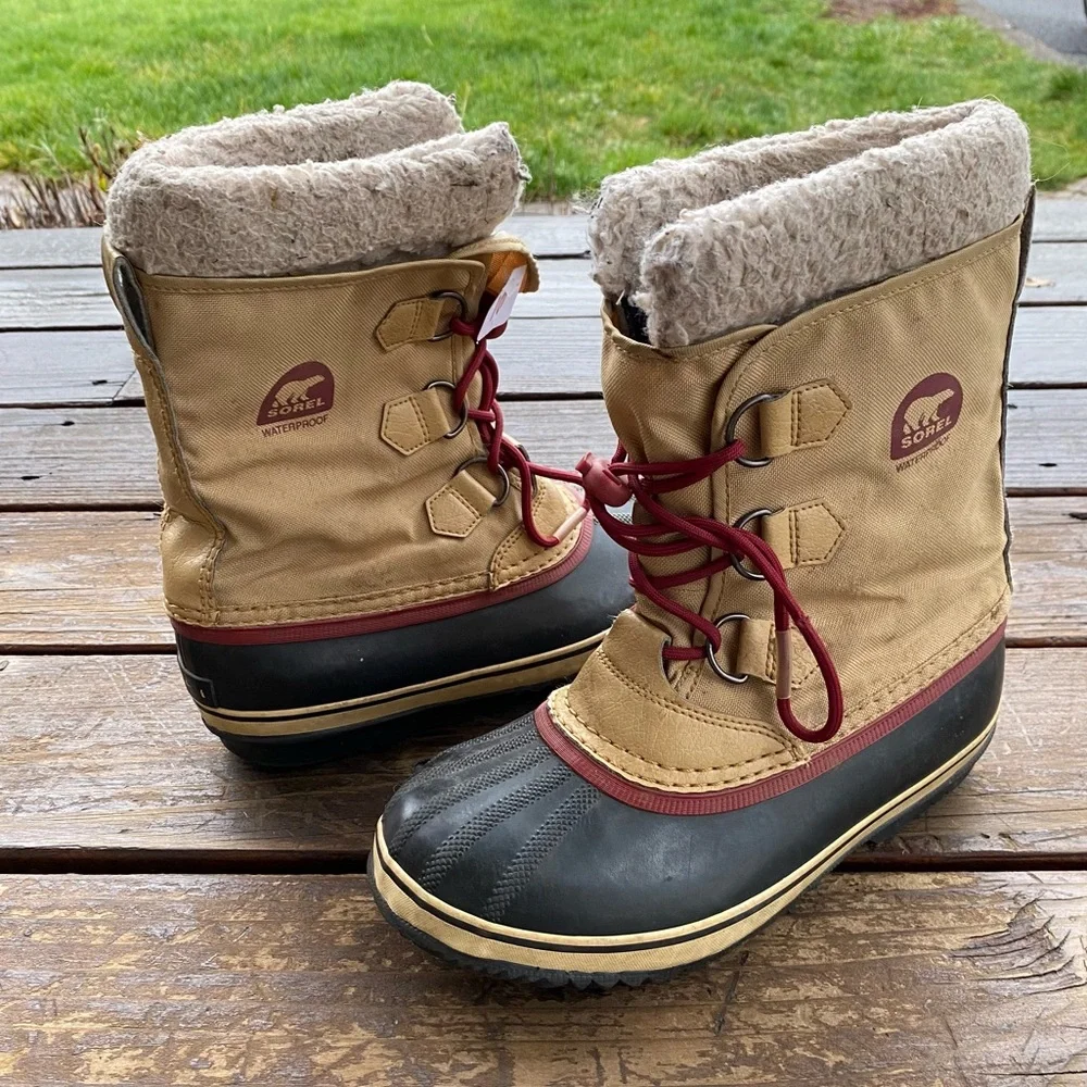 Sorel 1964 premium canvas fur winter snow boots